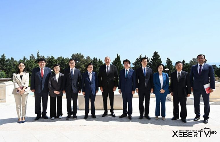 İlham Əliyev Koreya Milli Assambleyasının sədrini qəbul etdi