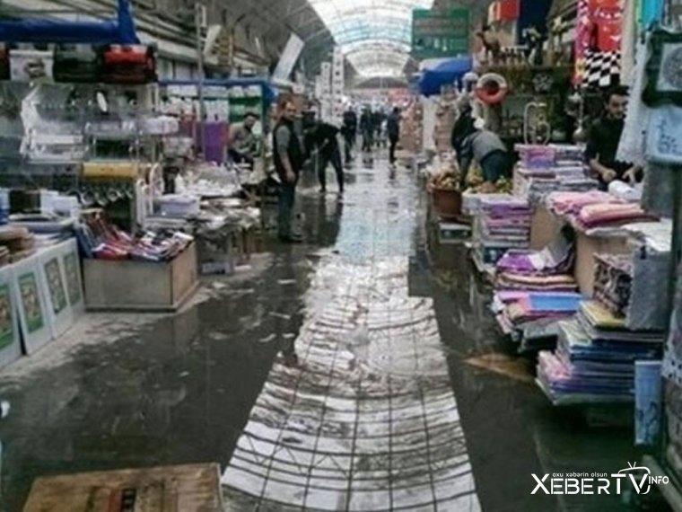 “Sədərək”də bəzi mağazaları su basdı -