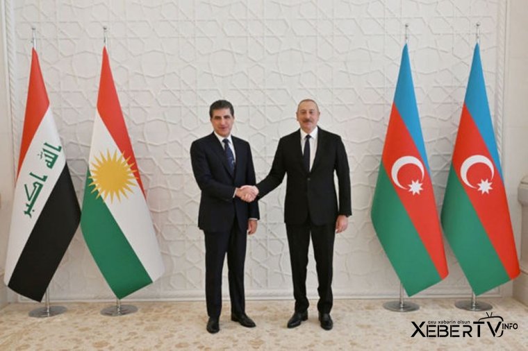 Prezident İlham Əliyevin İraq Kürdüstan Regionunun başçısı Neçirvan Bərzani ilə görüşü olub -