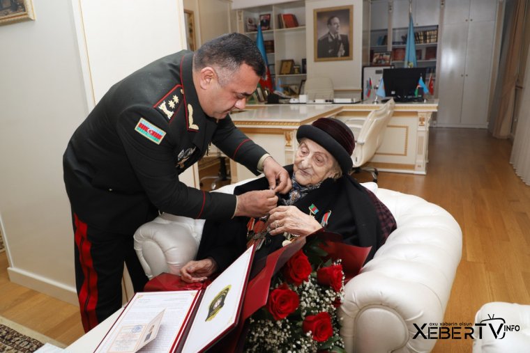Səfərbərlik Xidməti 102 yaşlı veteranı təltif edib